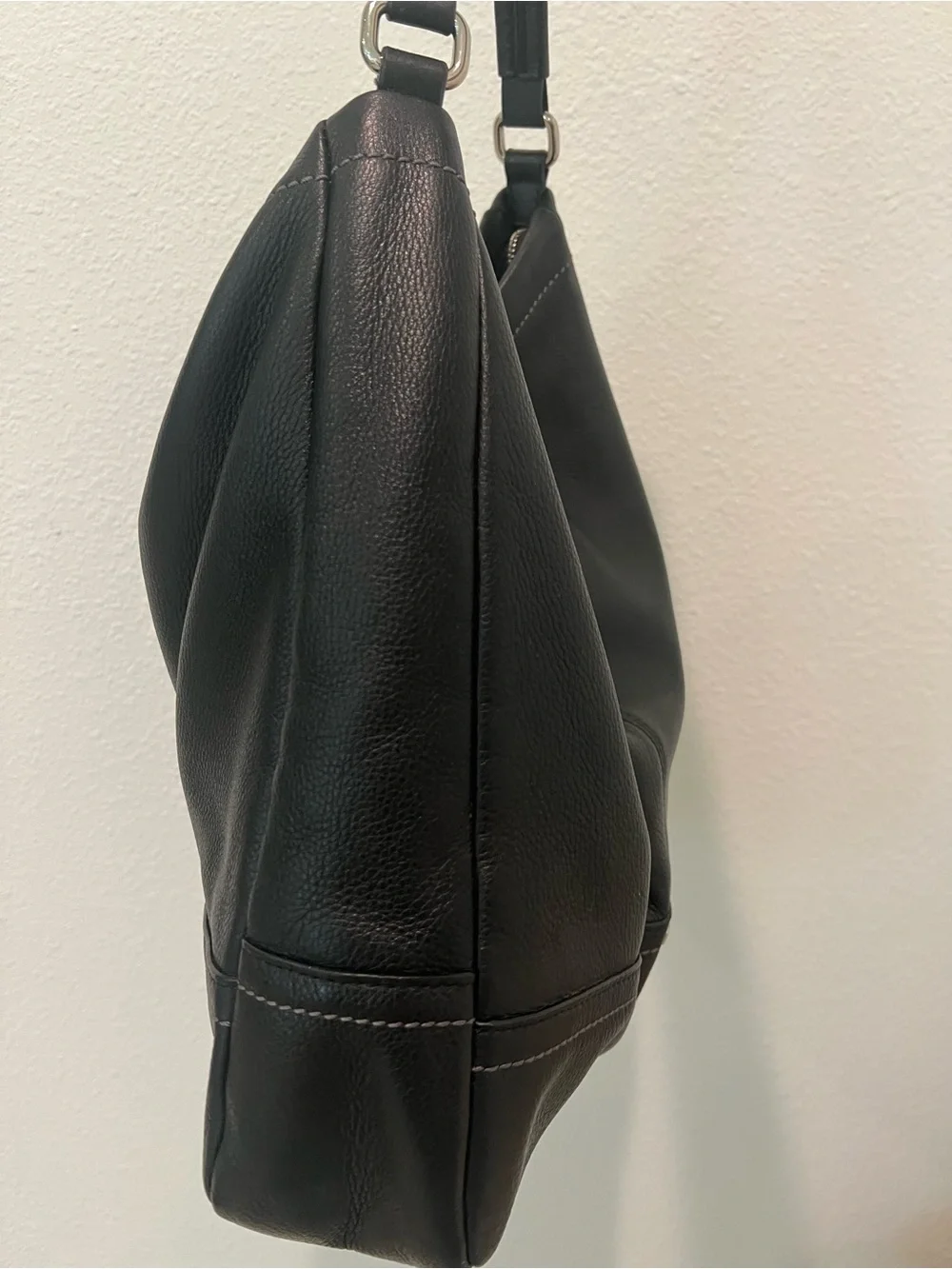 Coach Black Pebbled Leather Hobo Shoulder Bag - Picture 11 of 12